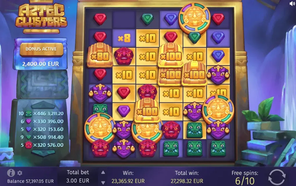 Aztec Clusters official gameplay