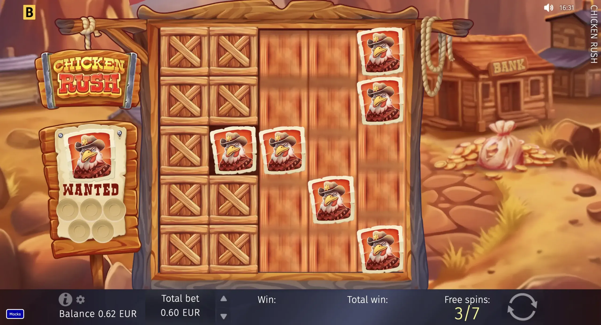 Chicken Rush official box-collection bonus screen