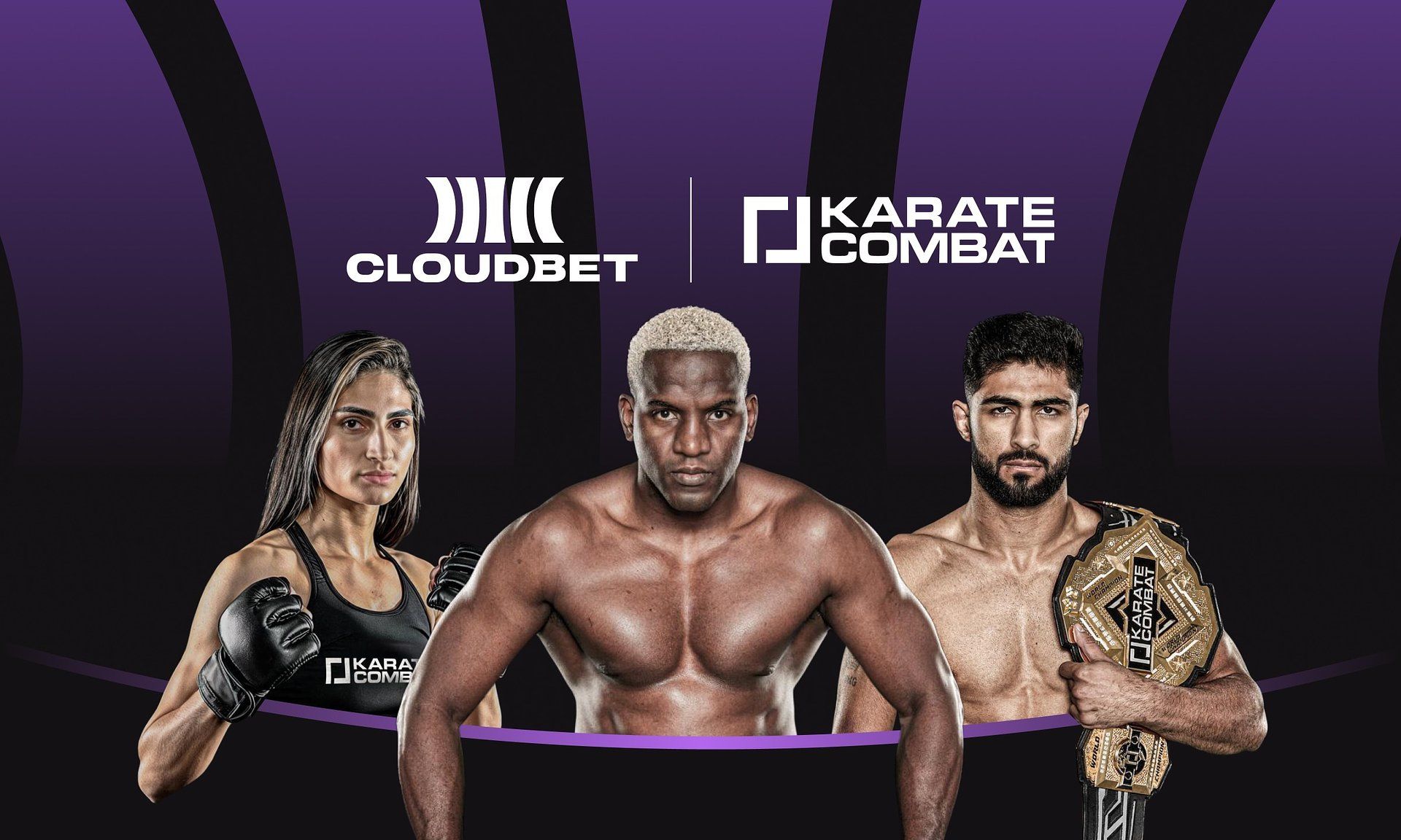 Cloudbet and Karate Combat partnership artwork