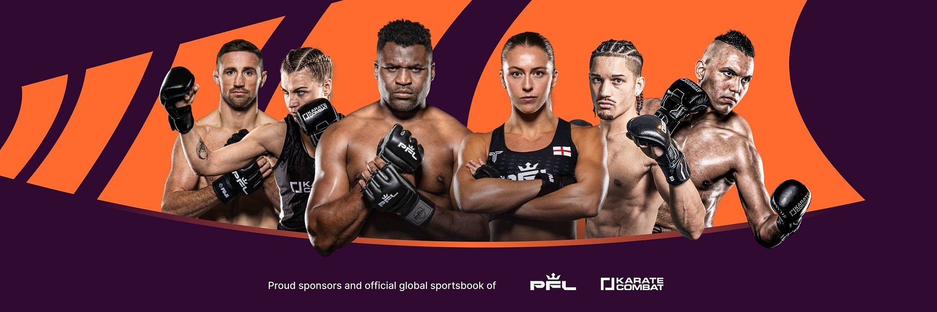 PFL fighters in an official Cloudbet partnership image