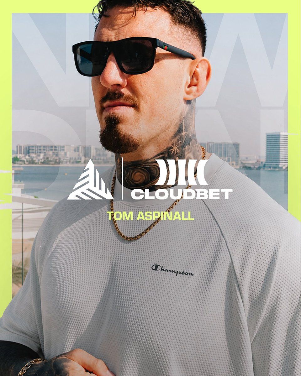 Tom Aspinall in an official Cloudbet campaign image
