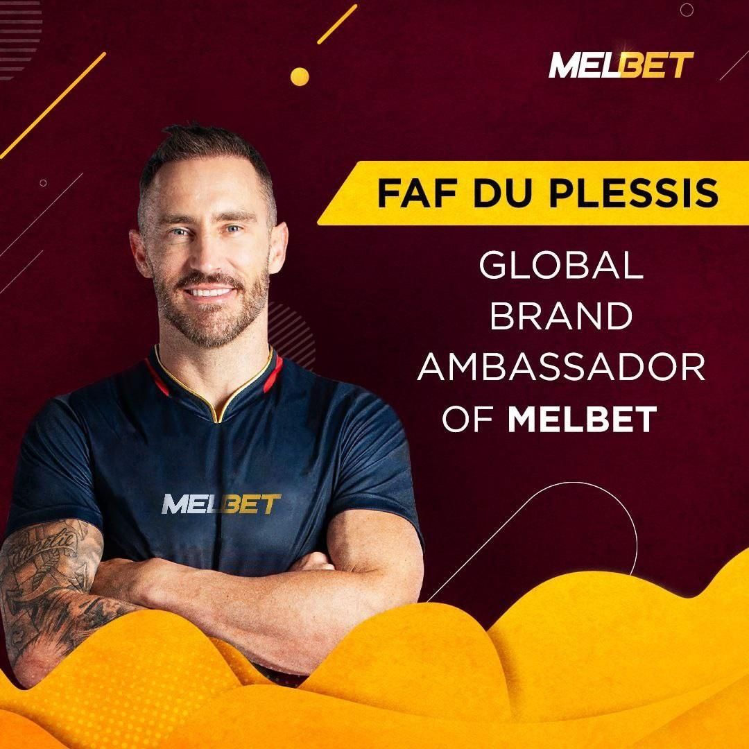 Faf du Plessis in the official MelBet ambassador announcement