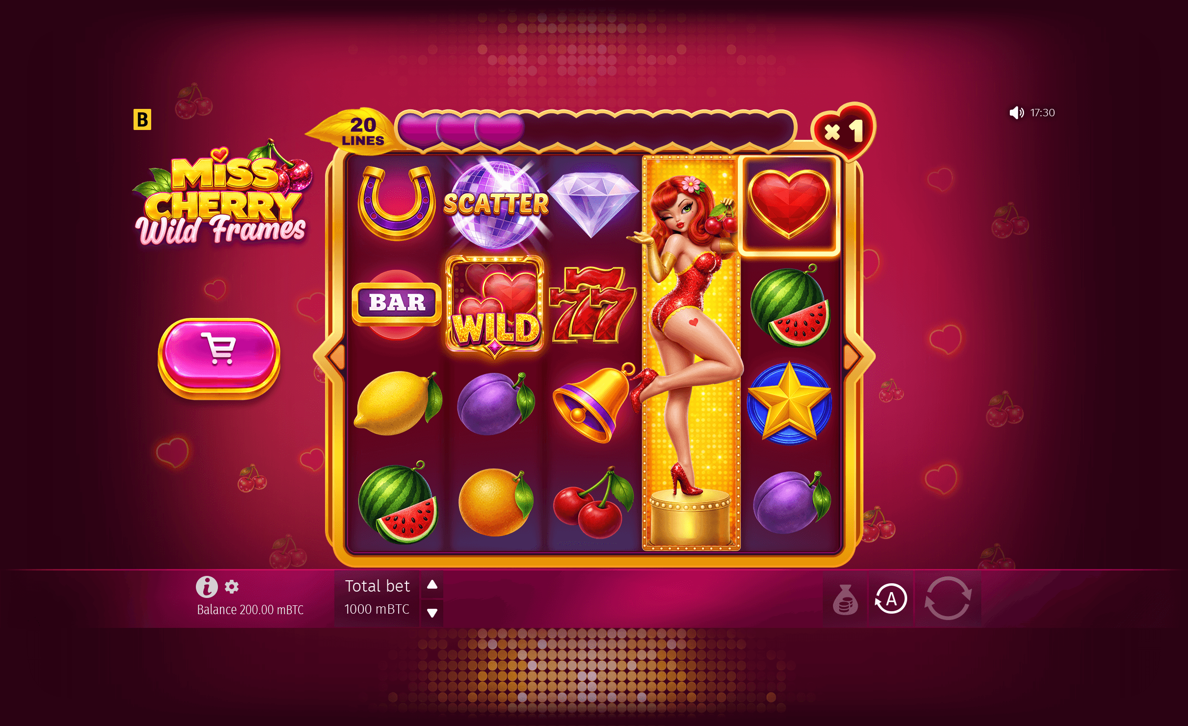 Miss Cherry Wild Frames official base-game screen