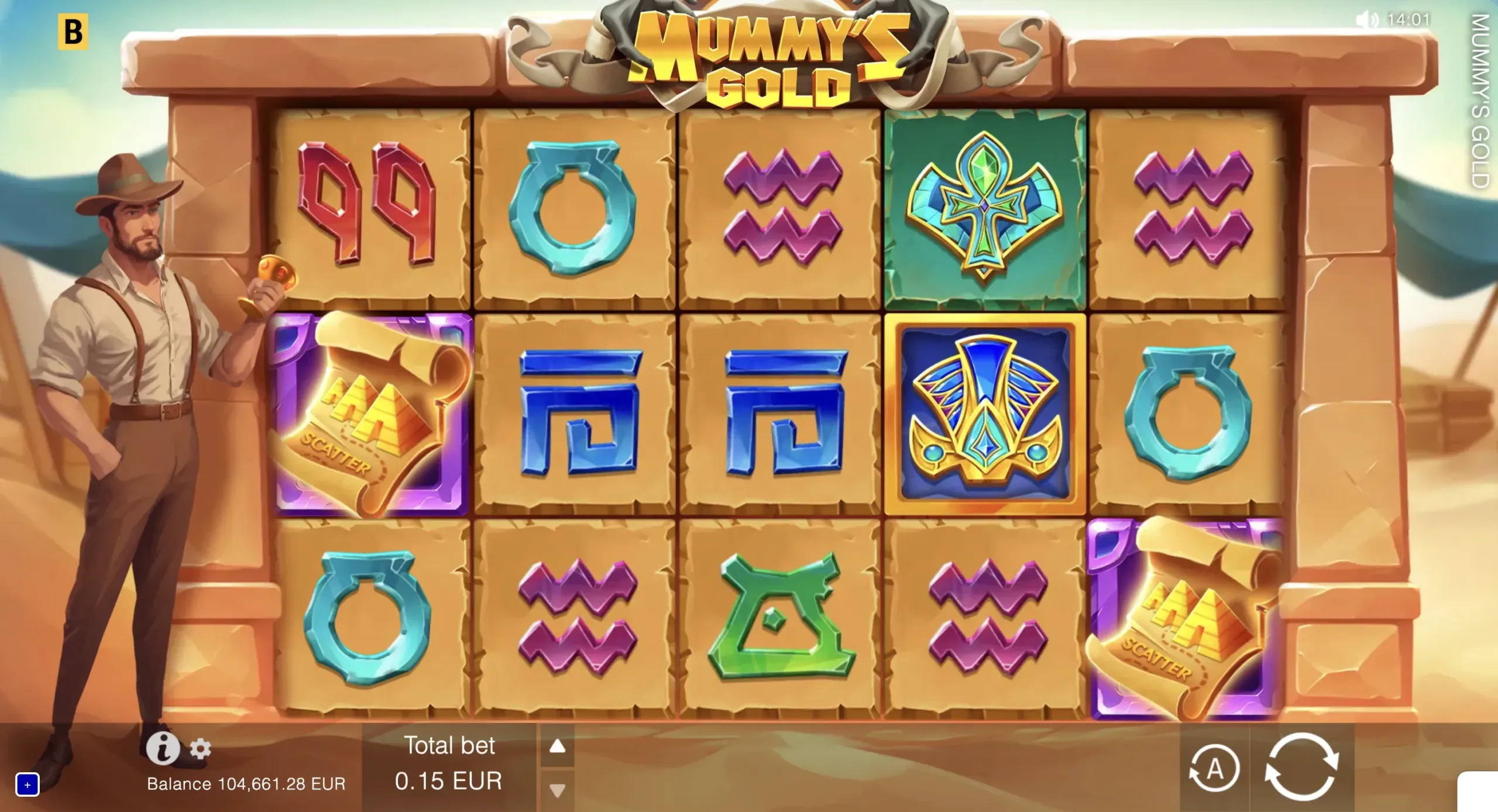 Mummy's Gold official fifteen-line main game