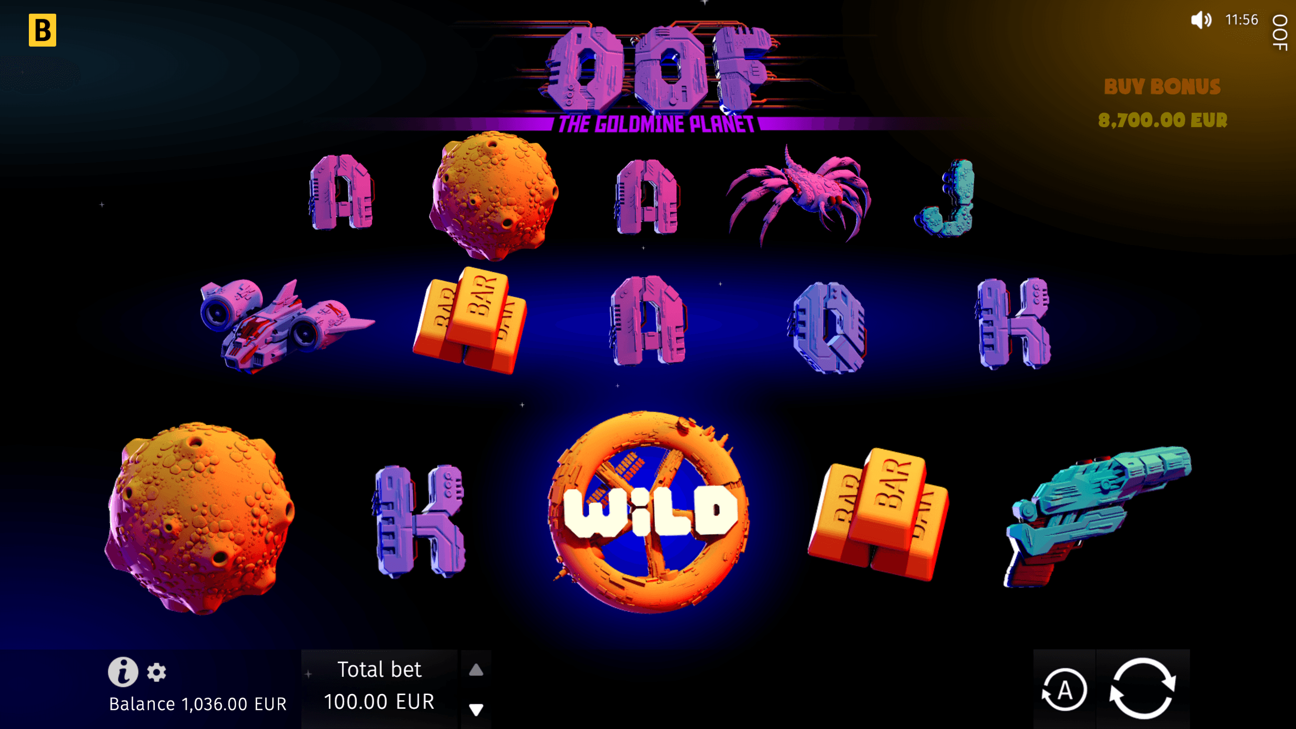 OOF The Goldmine Planet official main-game screen