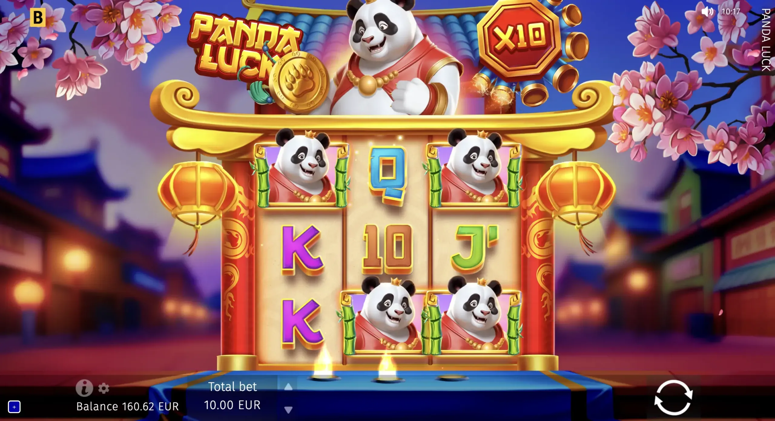 Panda Luck official sticky-symbol bonus with multiplier