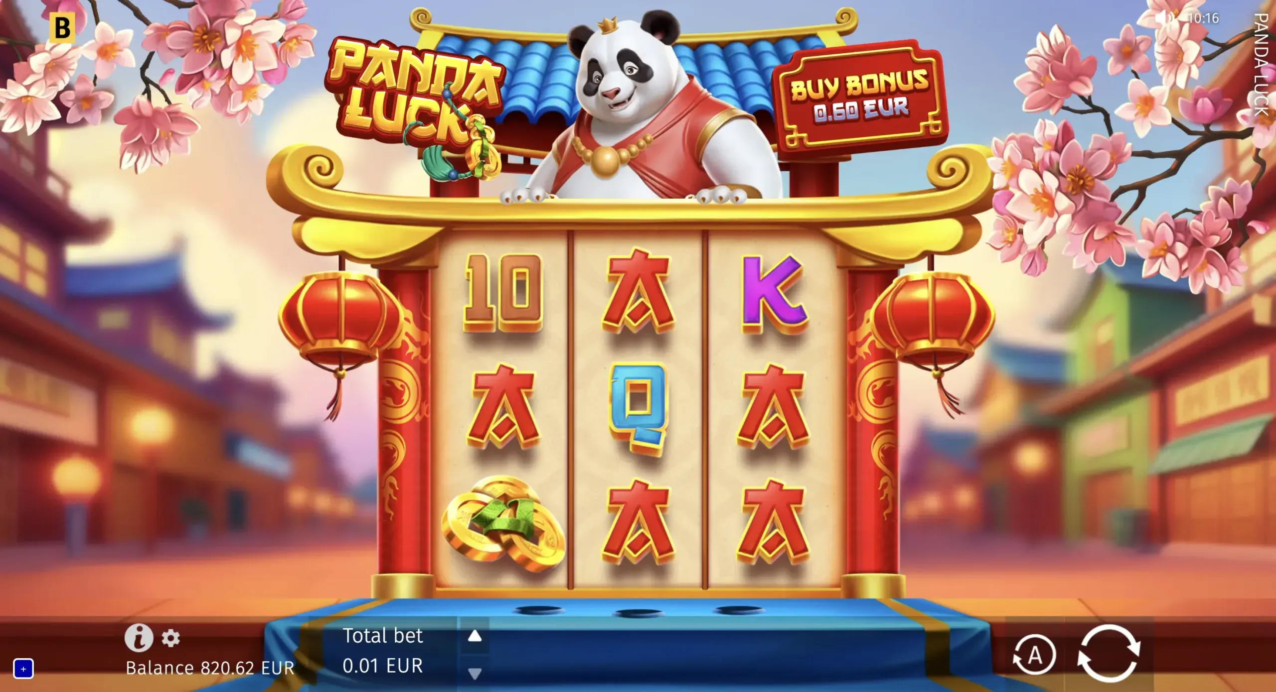 Panda Luck official three-reel base game