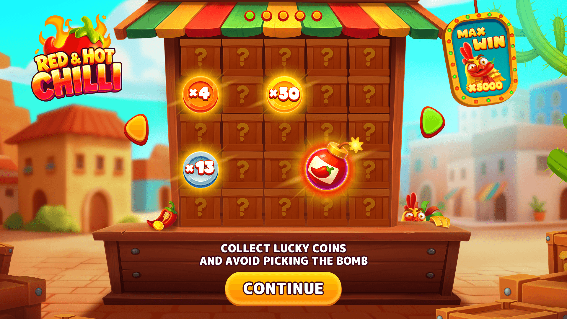 Red and Hot Chilli Lucky Coins feature
