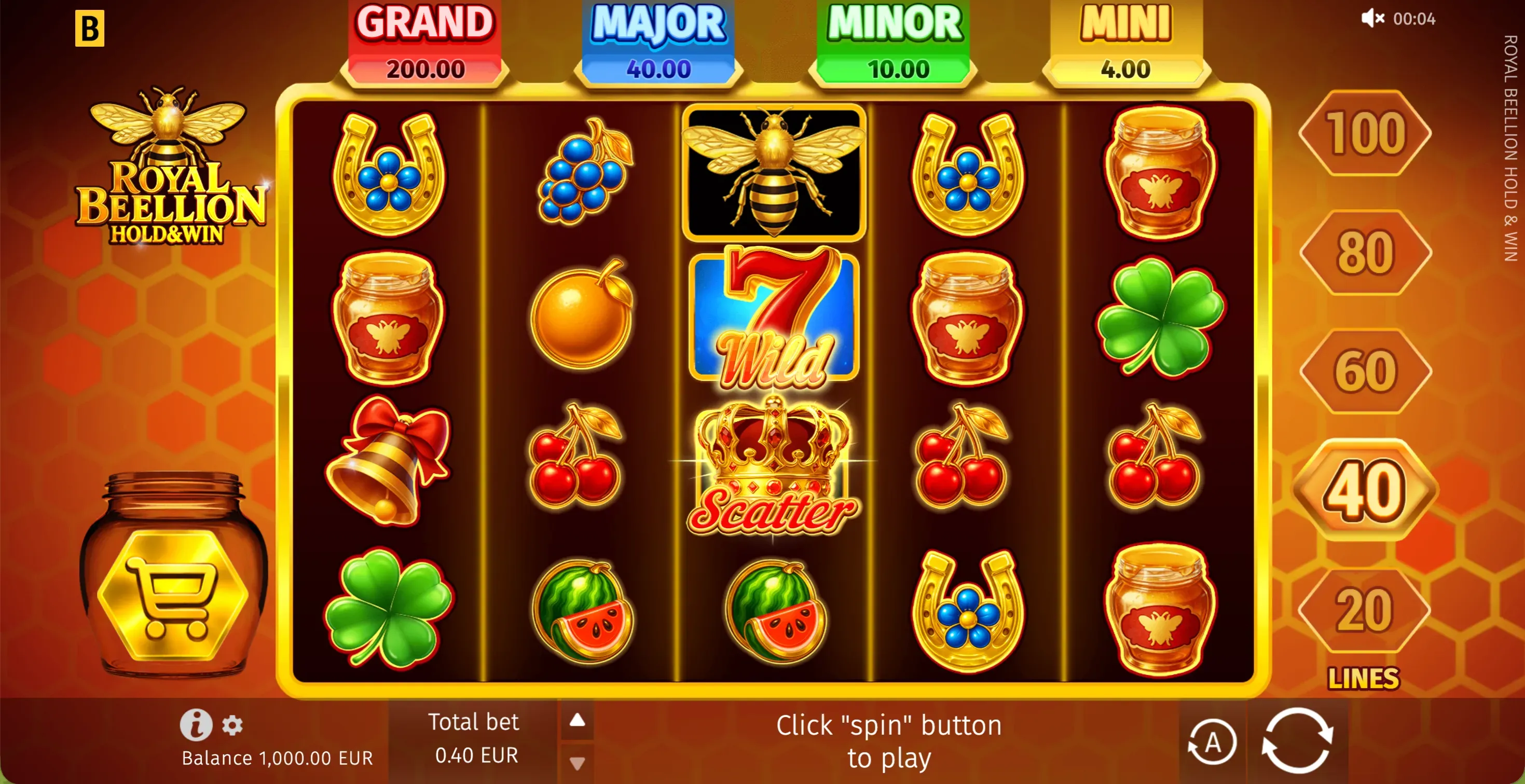 Royal Beellion official main game with selectable lines