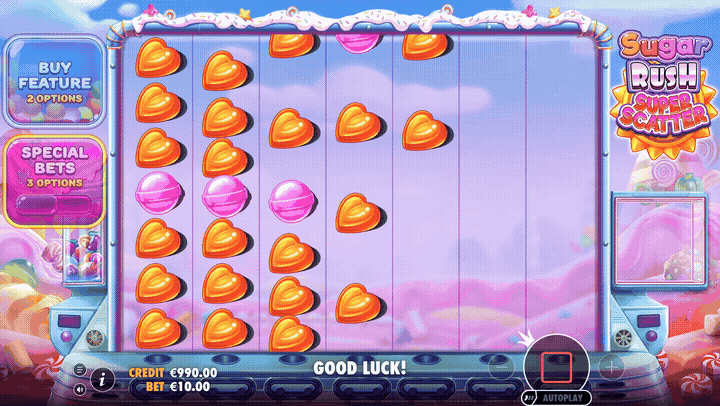 Sugar Rush Super Scatter official animated gameplay preview