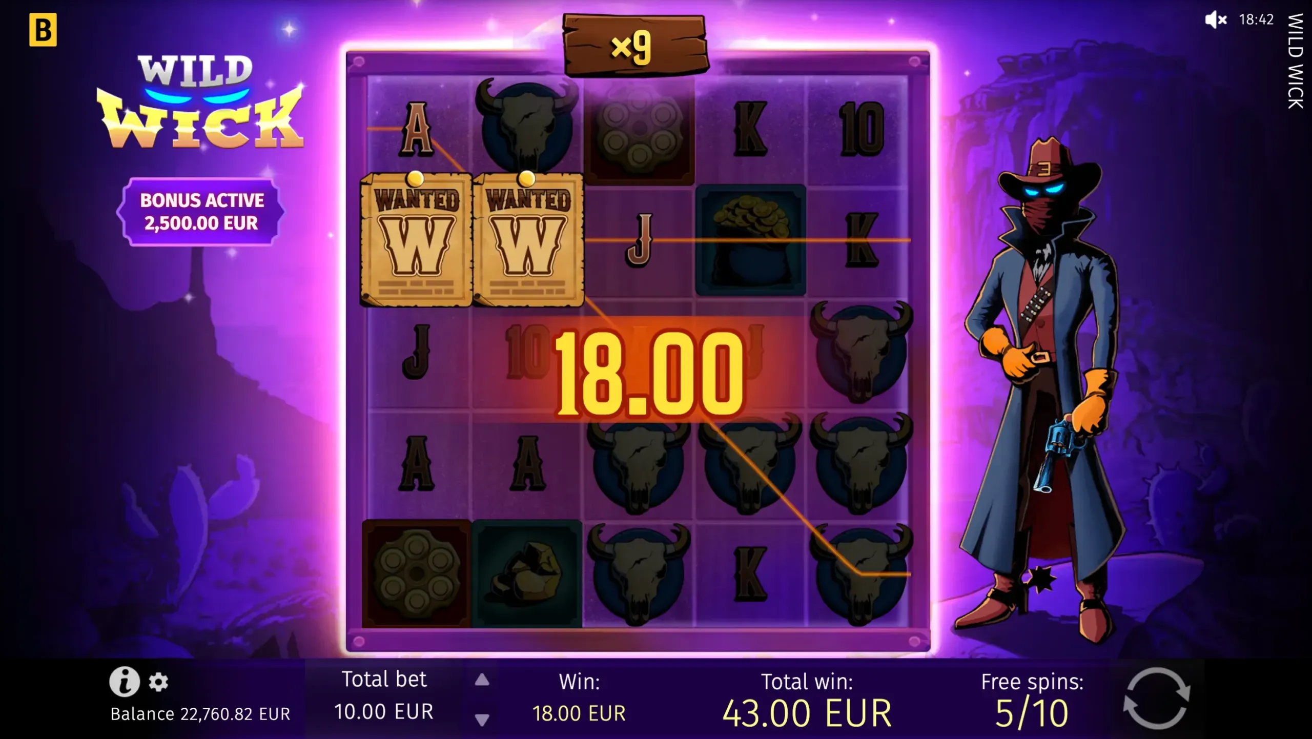 Wild Wick official High Moon bonus screen